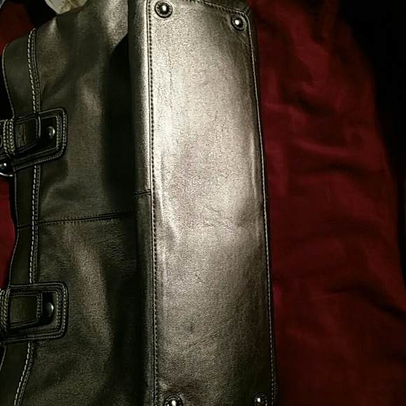 Coach large pewter leather satchel - Picture 3 of 8